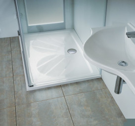 Душевой поддон Ravak Galaxy Gigant Pro 120x70 см литой мрамор белый XA03G101010