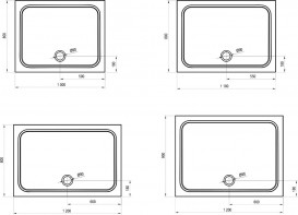 Душевой поддон Ravak Gigant Pro Chrome 100x90 см литой мрамор белый XA04A701010