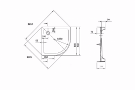 Душовий піддон Ravak Merida 90 Slim XАU0000030