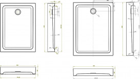 Душевой поддон Ravak Modena 110x80 см акрил белый XАU0000042