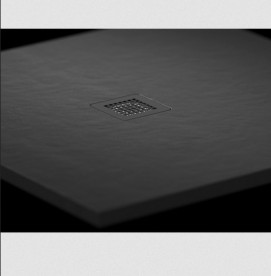 Душовий піддон Ravak Slate Pro 90x90 см литий мармур чорний XA037733010