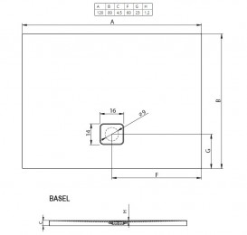 Душовий піддон Riho Basel 406 120x80 см акрил чорний матовий/хром DC161700000000S