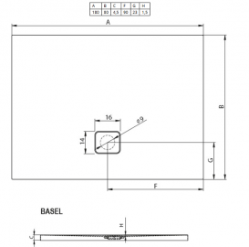 Душовий піддон Riho Basel 424 180x80 см акрил білий DC390050000000S