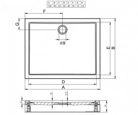 Душевой поддон Riho Davos 253 100х90 см акрил белый DA6100500000000