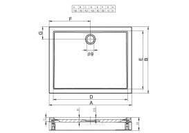 Душовий піддон Riho Davos 259 160x90 см акрил білий DA6700500000000