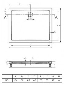 Душевой поддон Riho Davos 273 80x100 см акрил белый DA7300500000000