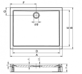 Душевой поддон Riho Davos 293 120x100 см акрил белый DA4900500000000