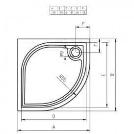 Душовий піддон Riho Kolping DB18 100х100 см литий мармур білий DB1800500000000