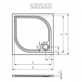 Душевой поддон Riho Kolping DB34 120х90 см литой мрамор белый DB3400500000000