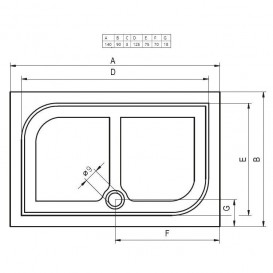 Душевой поддон Riho Kolping DB36 140х90 см литой мрамор белый DB3600500000000