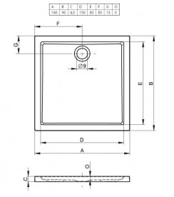 Душевой поддон Riho Zurich 258 160х90 см акрил белый DA6600500000000