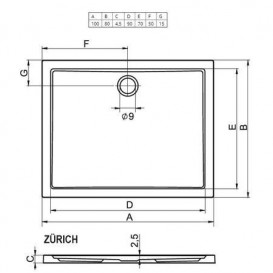 Душовий піддон Riho Zurich 272 80х100 см акрил білий DA7200500000000