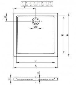 Душовий піддон Riho Zurich 272 80х120 см акрил білий DA7400500000000