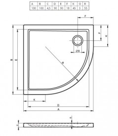 Душовий піддон Riho Zurich 284 100х100 см акрил білий DA9200500000000