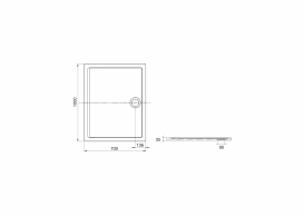 Душовий піддон Roca Aeron 100х70 см штучний камінь графіт A276288200