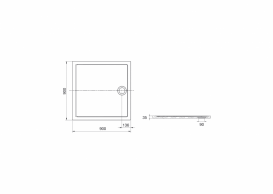 Душевой поддон Roca Aeron 90х90 см искусственный камень белый A276281100