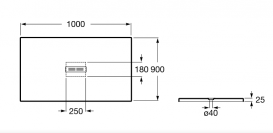 Душовий піддон Roca Helios 100х90 см штучний камінь білий AP2013E83840110P