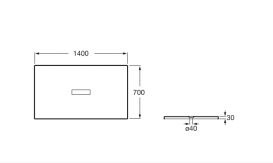 Душовий піддон Roca Helios 140х70 см штучний камінь біле состаренное дерево AP2015782BC0180P