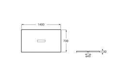 Душовий піддон Roca Helios 140х70 см штучний камінь білий AP2015782BC0110P