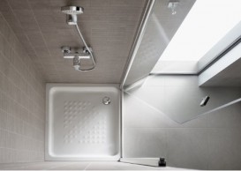 Душовий піддон Roca Italia квадратний 90х90 см кераміка білий A374771001