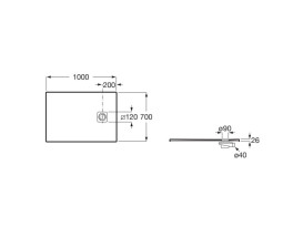 Душевой поддон Roca Magma 100х70 см искусственный камень бежевый APE013E82BC03650
