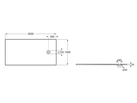 Душевой поддон Roca Magma 200х100 см искусственный камень кофейный APE017D03E803660
