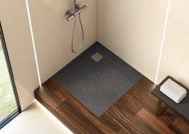 Душевой поддон Roca Terran 80х80 см искусственный камень графит AP0332032001200