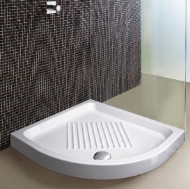 Душевой поддон угловой керамический Catalano Base 80х80 см белый 18080A00