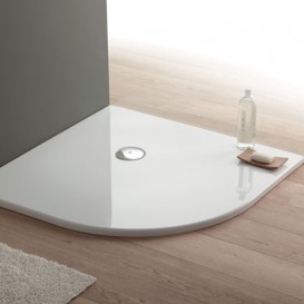 Душовий піддон кутовий мармуровий Kerasan H2.5 90х90 см білий матовий 704630