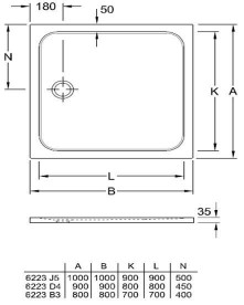 Душевой поддон Villeroy & Boch Lifetime Plus 90х90 см санитарная керамика темно-серый 6223D4W9