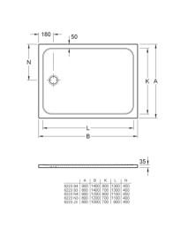 Душевой поддон Villeroy & Boch Lifetime Plus 90х140 см санитарная керамика темно-серый 6223S4W9