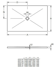 Душевой поддон Villeroy & Boch Subway Infinity 120х90 см санитарная керамика sinus black 6230N4VPD1