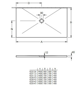 Душевой поддон Villeroy & Boch Subway Infinity 160х90 см санитарная керамика sinus white 623254VPD2