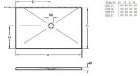 Душевой поддон Villeroy & Boch Subway Infinity 90х70 см санитарная керамика abbey grey 6229G1VPC1