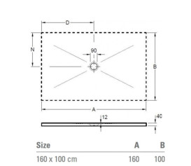 Душовий піддон Villeroy & Boch Subway Infinity 160х100 см санітарна кераміка abbey grey 6232SCVPC1