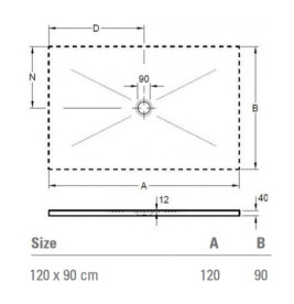 Душевой поддон Villeroy & Boch Subway Infinity 120х90 см санитарная керамика sinus black 6230SCVPD1