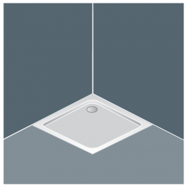 Душовий піддон вбудований Kolpa San Lerock Zero 120x90 см kerrock білий 570820