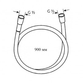 Душевой шланг GRB in Cool Black 90 см чёрный 00050042