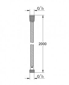 Душевой шланг Grohe Relexaflex 200 см металл хром 28140001