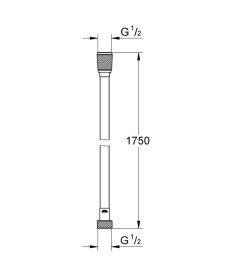 Душовий шланг Grohe Silverflex 175 см пластик холодний світанок 28388GL1