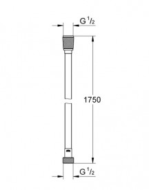Душевой шланг Grohe Silverflex TwistStop 175 см пластик хром 28388001