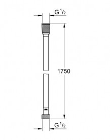 Душевой шланг Grohe Silverflex TwistStop 175 см пластик фантомный черный 28388KF1