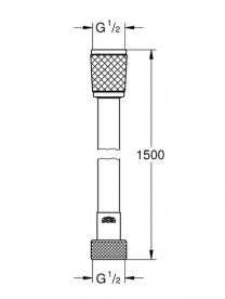 Душевой шланг Grohe VitalioFlex Trend 150 см пластик черный матовый 287412432