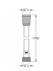 Душевой шланг Grohe VitalioFlex Trend 175 см пластик черный матовый 287422432