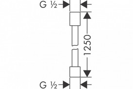 Душевой шланг Hansgrohe Axor 1,25 м шлифованная бронза 28622140