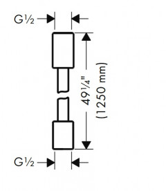 Душевой шланг Hansgrohe Axor ShowerSolutions 1,25 м текстильный матовый черный 28228670