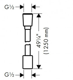 Душевой шланг Hansgrohe Axor ShowerSolutions 1,25 м текстильный шлифованная бронза 28227140