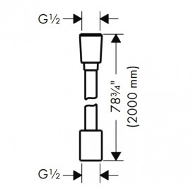 Душевой шланг Hansgrohe Axor ShowerSolutions 2 м текстильный полированное красное золото 28290300