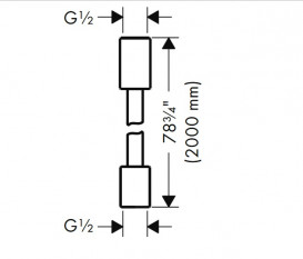 Душевой шланг Hansgrohe Axor ShowerSolutions 2 м текстильный шлифованная латунь 28291950