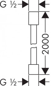 Душовий шланг Hansgrohe Axor Starck з металевим ефектом 2 м поліроване золото 28284990